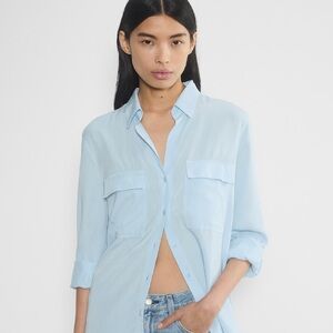 🆕 Babaton Utility Shirt Drapey Twill Button-up Shirt